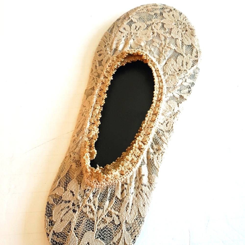 Light Beige Lace Footies